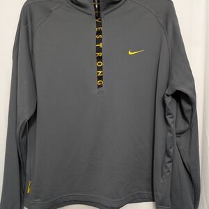 Nike Men's Gray and Yellow Performance Jacket